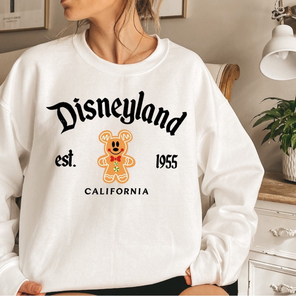 Disneyland Mickey Mouse or Mini Mousw  Christmas cookie Crewneck